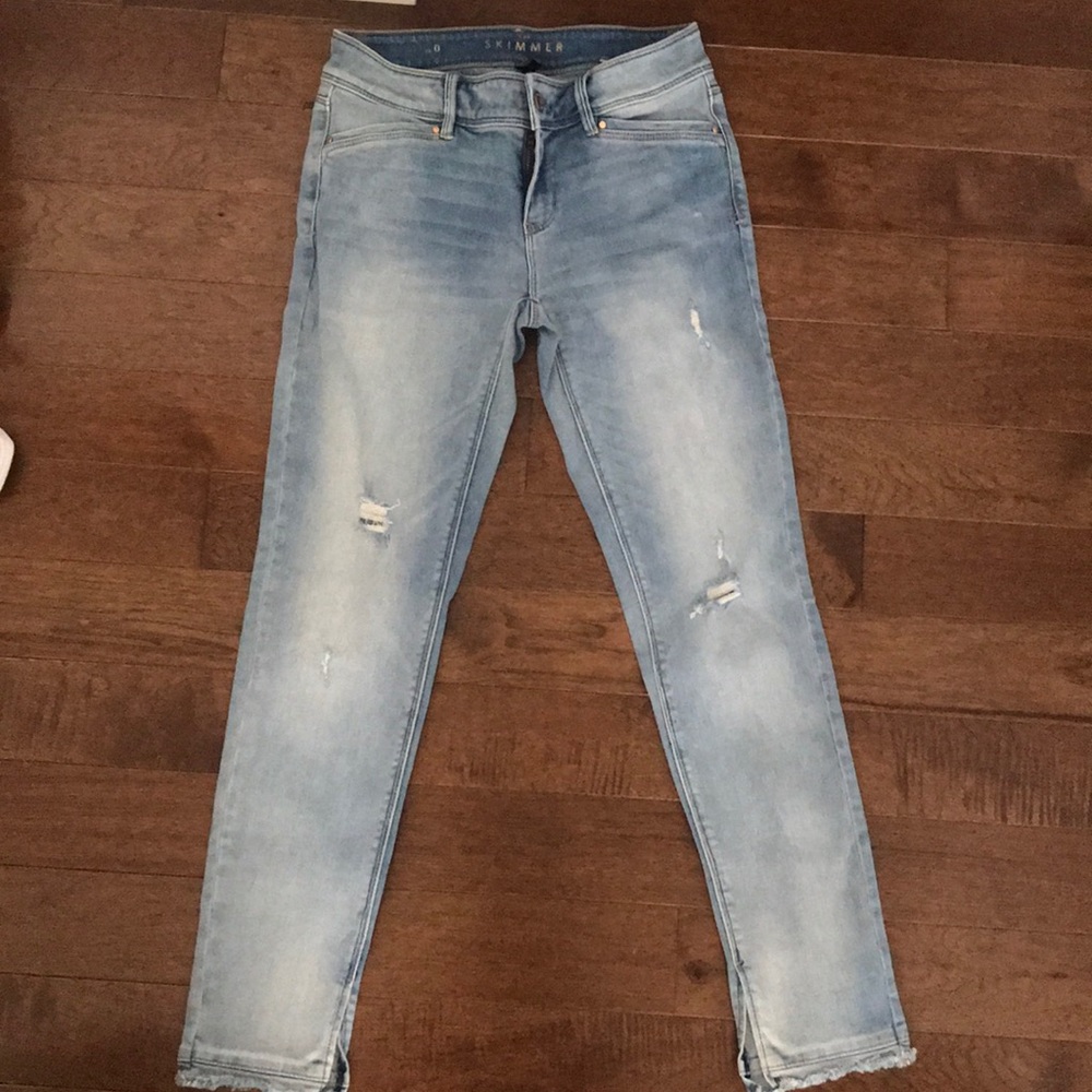 White House Black Market Skimmer Jean Size 0
